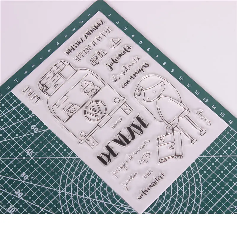 Прозрачные штампы DIY силиконовые уплотнения Скрапбукинг карта изготовление фото