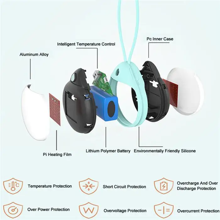 2 в 1 USB перезаряжаемое портативное устройство, ручная водная капля, грелка 6000 мАч, грелка для мобильных устройств 1. Банк