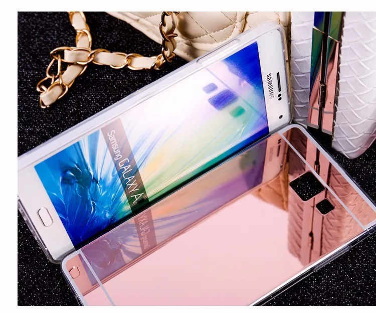 Покрытие мягкий чехол из ТПУ с зеркалом для Samusng Galaxy S3 A5 A7 A3 J3 J5 J7 J700F J710F Силиконовая задняя крышка цвета: золотистый, серебристый