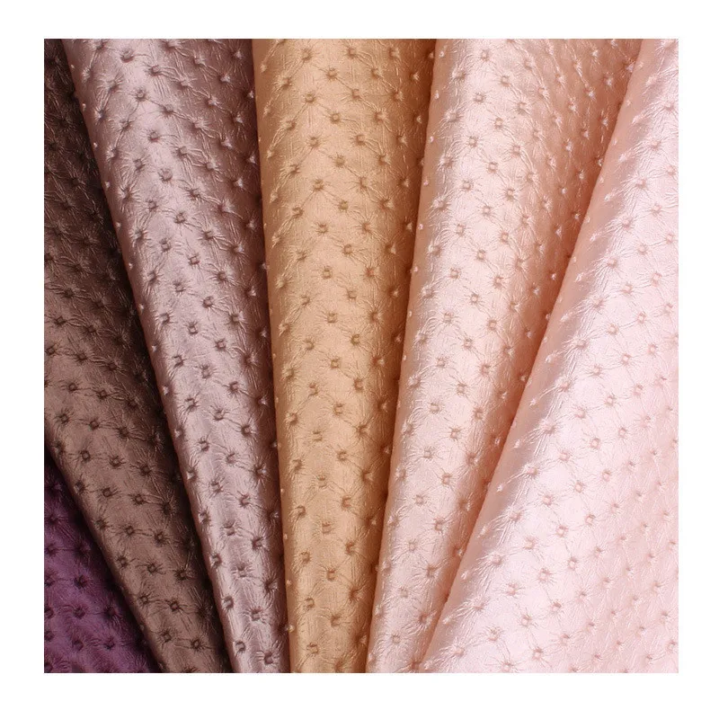 Lychee Life A4 Embossed Dot PU Leather Fabric High Quality Synthetic Leather DIY Sewing Material for Handmade Crafts