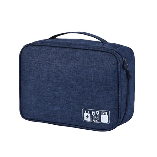 Navy blue B Для женщин для путешествий, органайзер для хранения косметики Чехол женский помада для губ, подводка для глаз, туалетных принадлежностей, сумка Чемодан аксессуары оптом Лот - Цвет: Navy blue B