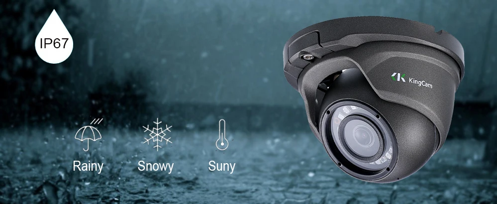 KingCam металлическая Антивандальная POE ip-камера 2,8 мм объектив широкий угол 1080P 4MP 5MP безопасности ONVIF CCTV купольная SMD IP камера