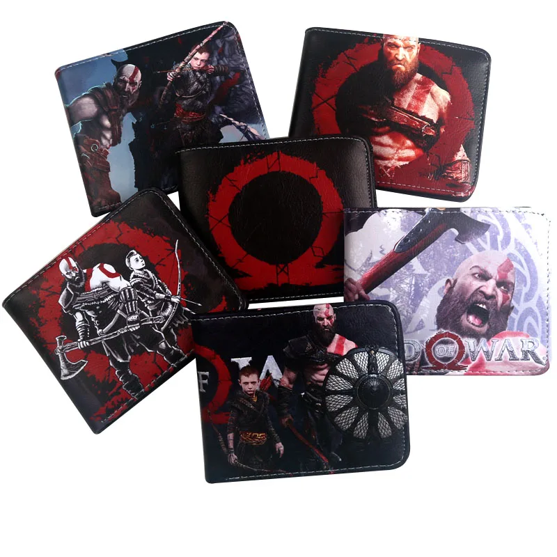 Мужской бумажник god of war ps4 держатели для кредитных карт мальчиков бумажники