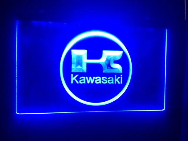 Ys-013 Kawasaki Гонки мотоциклах пивной бар Паб Клуб 3d знаки светодиодная неоновая