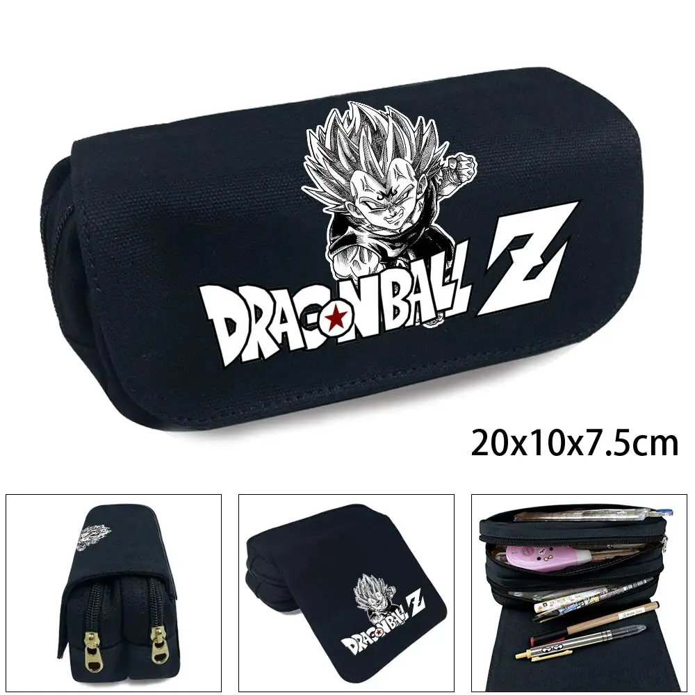 Suncomics Dragon Ball Z Аниме холщовый чехол для карандашей на двойной молнии школьные