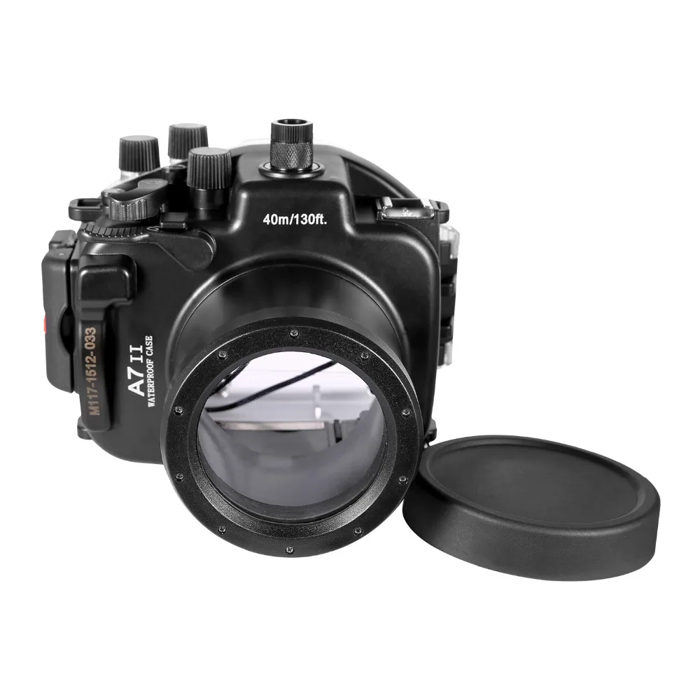 40 м/130 футов водонепроницаемый корпус камеры чехол для sony A7 II, A7r II, A7s II подводный Корпус чехол+ широкоугольный объектив+ адаптер+ фильтр