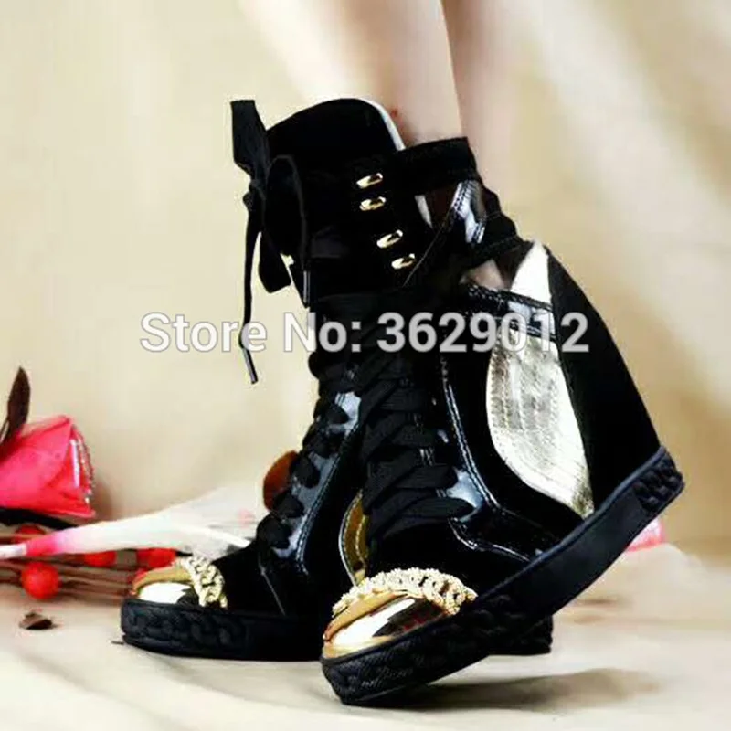 Lynskey Height Increasing Designer Casual Shoes Women Wedges Metal Toe Ankle Boots Hidden Heel Female Flats | Обувь