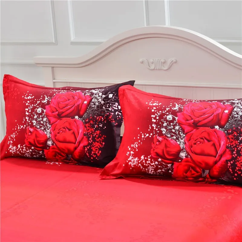 Роскошный мягкий набор постельного белья redrose, пододеяльник, набор queen size