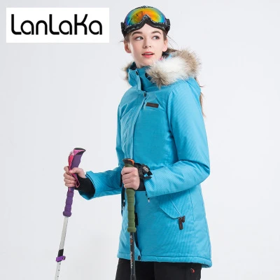 LANLAKA новая брендовая Лыжная куртка Женская водонепроницаемая