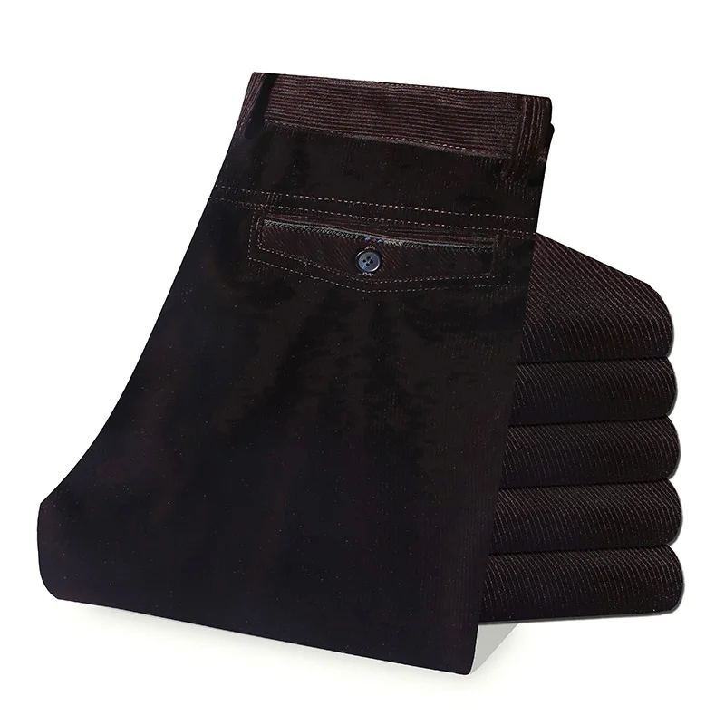 

Winter New Men Stretch Leisure Pants Warm Fleece Male Trousers High Quality Casual Baggy Long Pants Straight Slim Pants