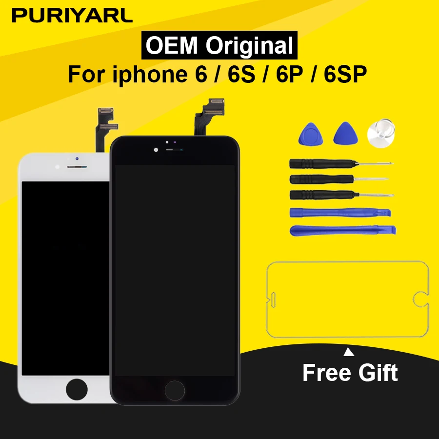 ЖК-дисплей Pantalla для iPhone 6, 6 S, экран для iPhone 6 Plus, 6S Plus, ЖК-дисплей с 3D сенсорным экраном, запасная сборка