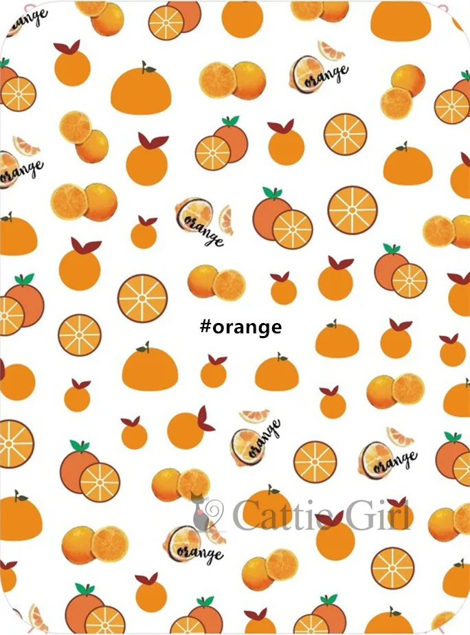orange 1 шт., 3D наклейки для ногтей с изображением дракона, фруктов, ананаса, лимона, наклейки для ногтей, s Art, авокадо, наклейки, клей для маникюра, украшения для ногтей - Цвет: orange
