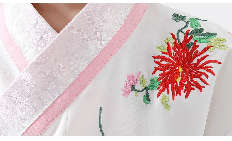 Костюм Hanfu в китайском стиле, сказочное платье, китайские древние традиционные детские костюмы, китайский народный танец, наряд для выступлений, DQL780
