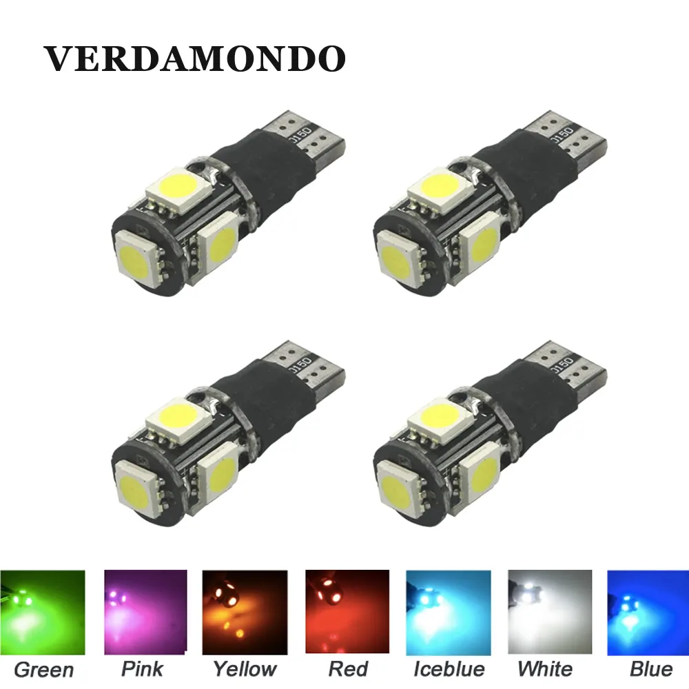 4X T10 W5W 5SMD 5050 светодиодов быстрое мигание стробоскоп/всегда на 2 модели