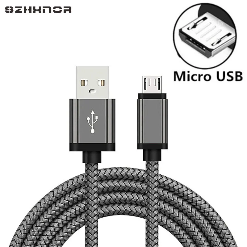 0 2 м короткий нейлоновый Micro USB кабель для быстрой зарядки и передачи данных Samsung