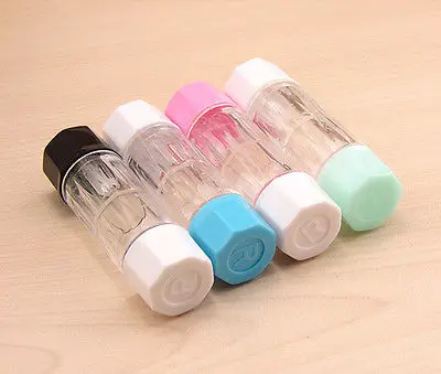 Портативная прозрачная бутылка для хранения контактных линз милый Контейнер