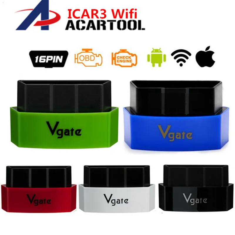 Диагностический интерфейс ELM327 Vgate iCar 3 Wi Fi OBD2 OBD для Android/Iphone ПК Автомобильный