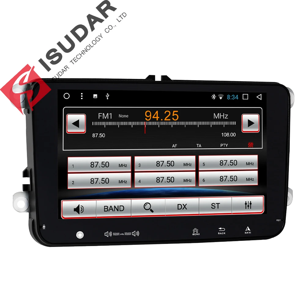 Isudar Автомагнитола 2Din с Сенсорным 8 Дюймовым Экраном для Автомобилей