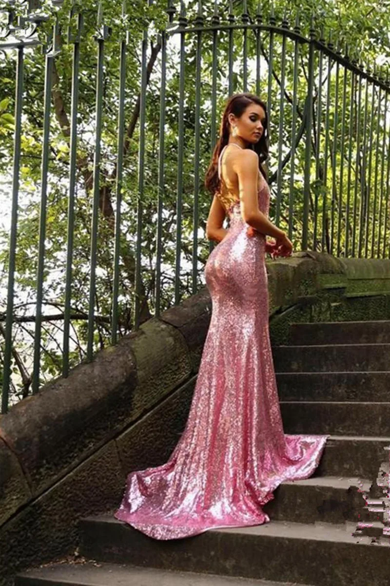 Vestido Longo развертки длинный шлейф вечерние платья 2019 блестками торжественное