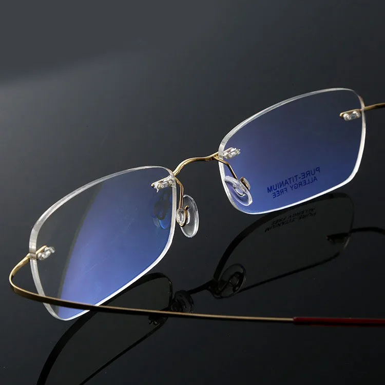 Мужские Женские очки без оправы титановые дизайнерские Oculos De Grau Близорукость