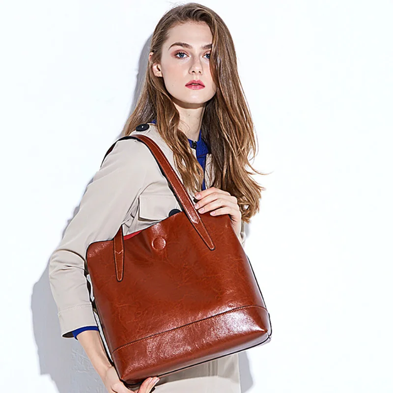 

Vintage Patent Leather Party Women Handbags Famous Brand Designer Genuine Leather Female Shoulder Bags Ladies Retro Big Tote Bag