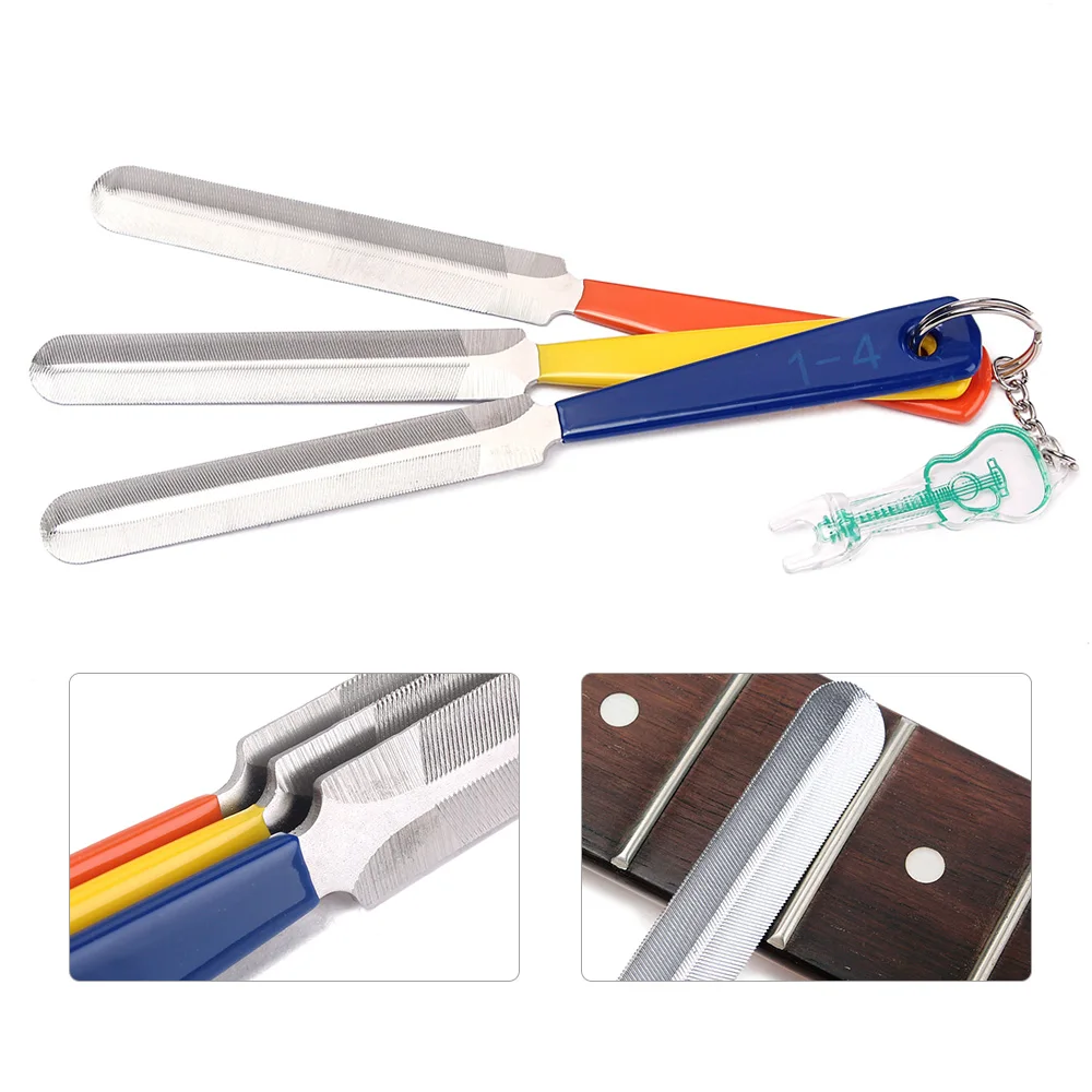 3 шт./лот стальная гитара лад гайка пилка для ключей с подвесным гвоздиком гитары