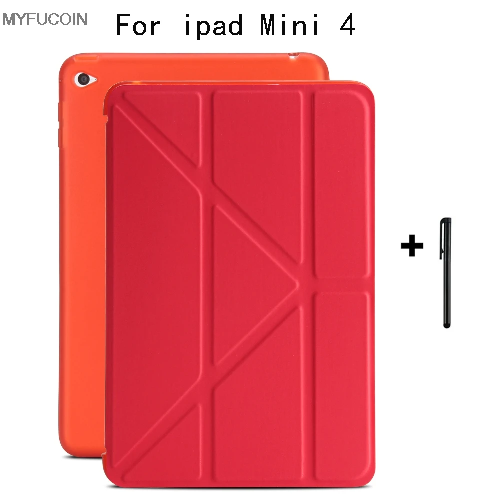 Чехол для iPad mini 4 Smart Cover ТПУ мягкий гибкий материал не трескается лучше|Чехлы