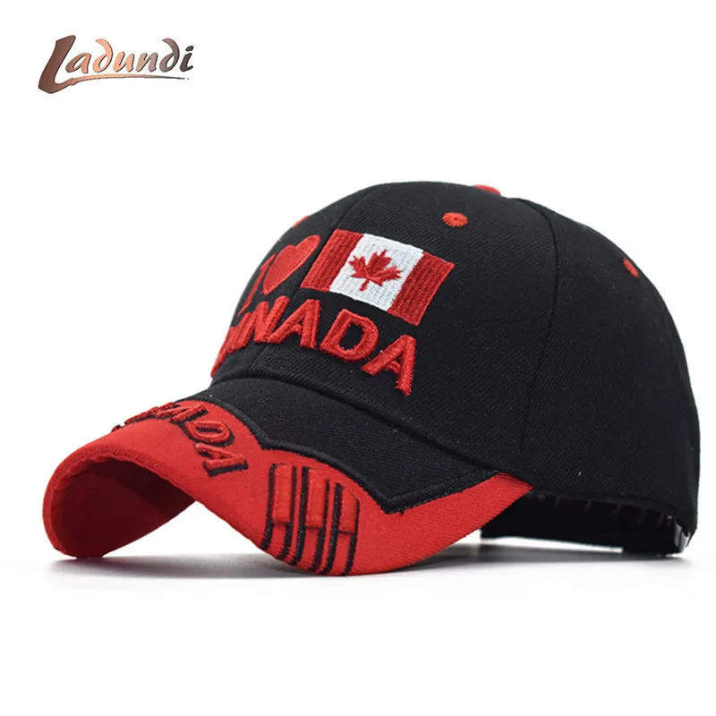 LADUNDI хлопок Gorras канадский бейсбольный Кепка Флаг Канады Snapback регулируемые