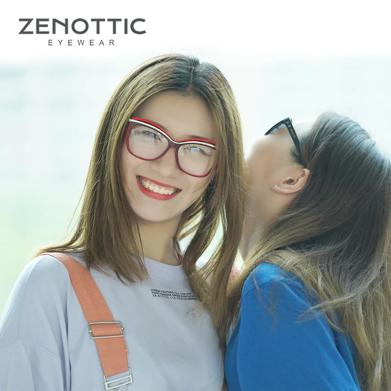 Ацетатная оправа для очков ZENOTTC женские прозрачные линзы в форме бабочки