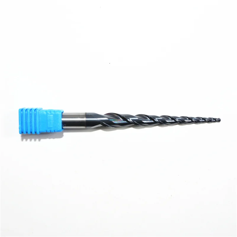 D8mm* R1* 60C* 100L, HRC55 CNC TiALN твердосплавные концевые фрезы, деревообрабатывающие конические фрезы, 2 флейты Коническое шаровое Фрезерование резак