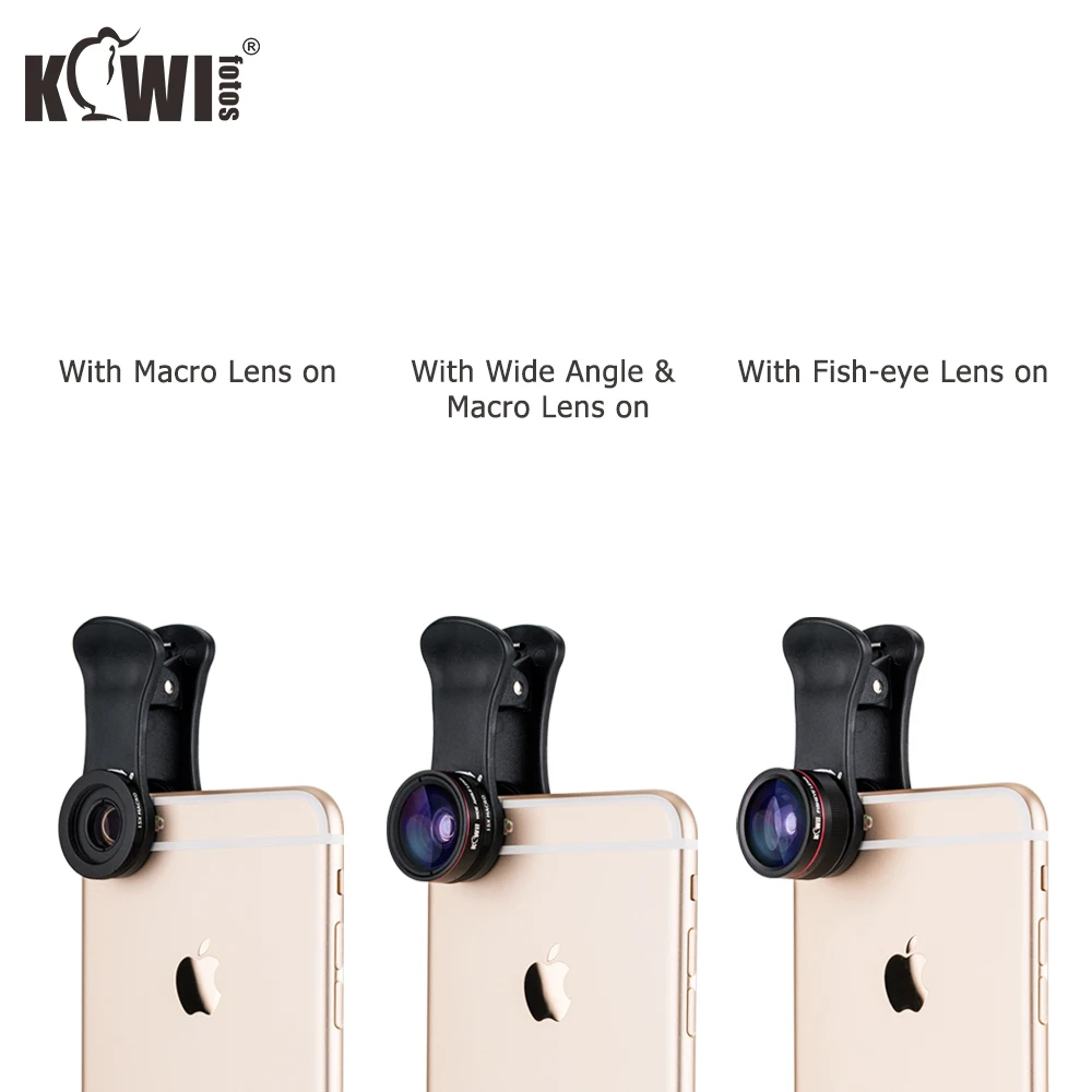 KIWI смартфон Рыбий глаз объектив сотовый телефон Широкоугольный макро Комплект
