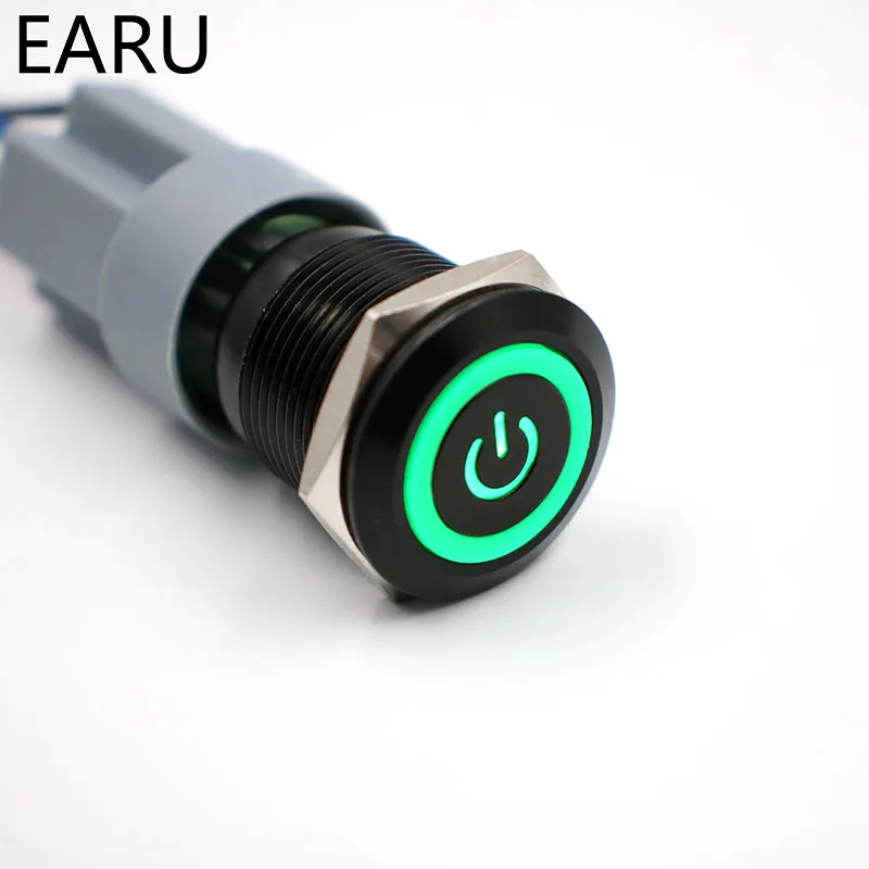 19 мм Мощность черный водонепроницаемый моментальная Перезагрузка металлический