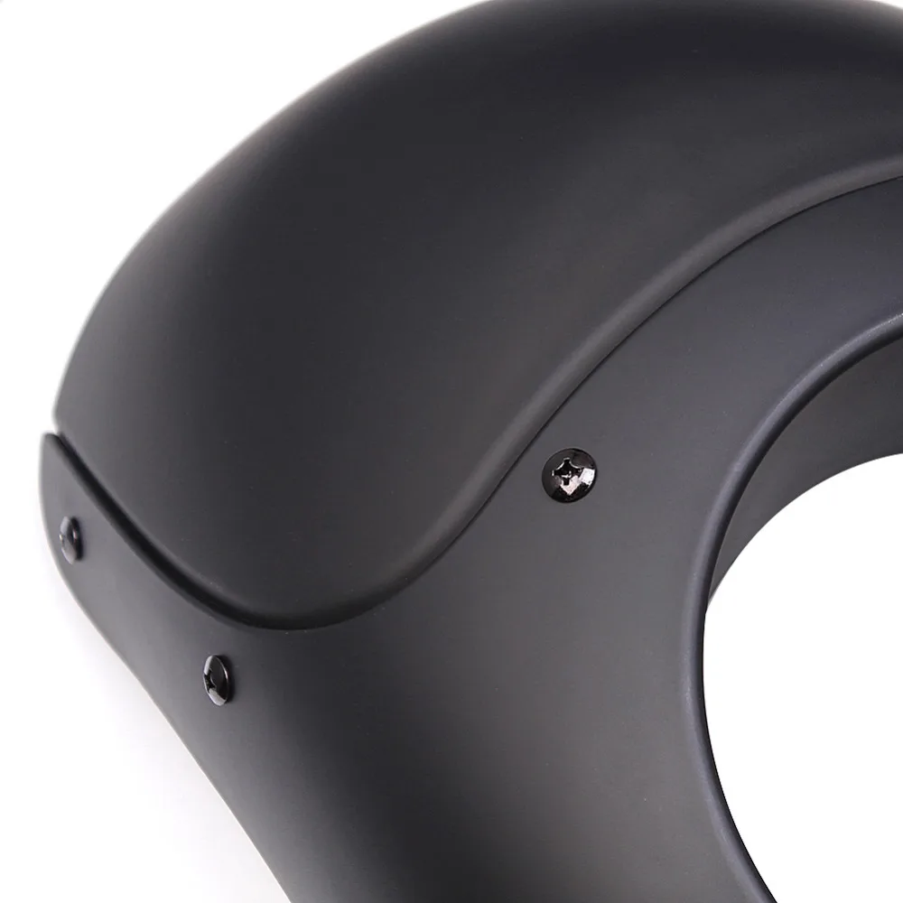 Черная маска обтекатель для фар Cafe Racer крепление вилки Harley Sportster Dyna Street Glide