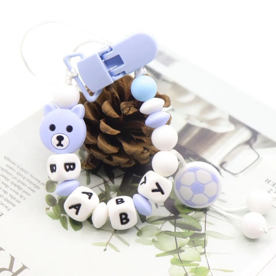 2019 Футбол новый держатель детская пустышка на цепочке с прищепкой зажимы