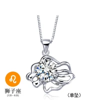 lo paulina s925 silver class twelve constellations pendant necklace for girlfriend gift joyas wholesale