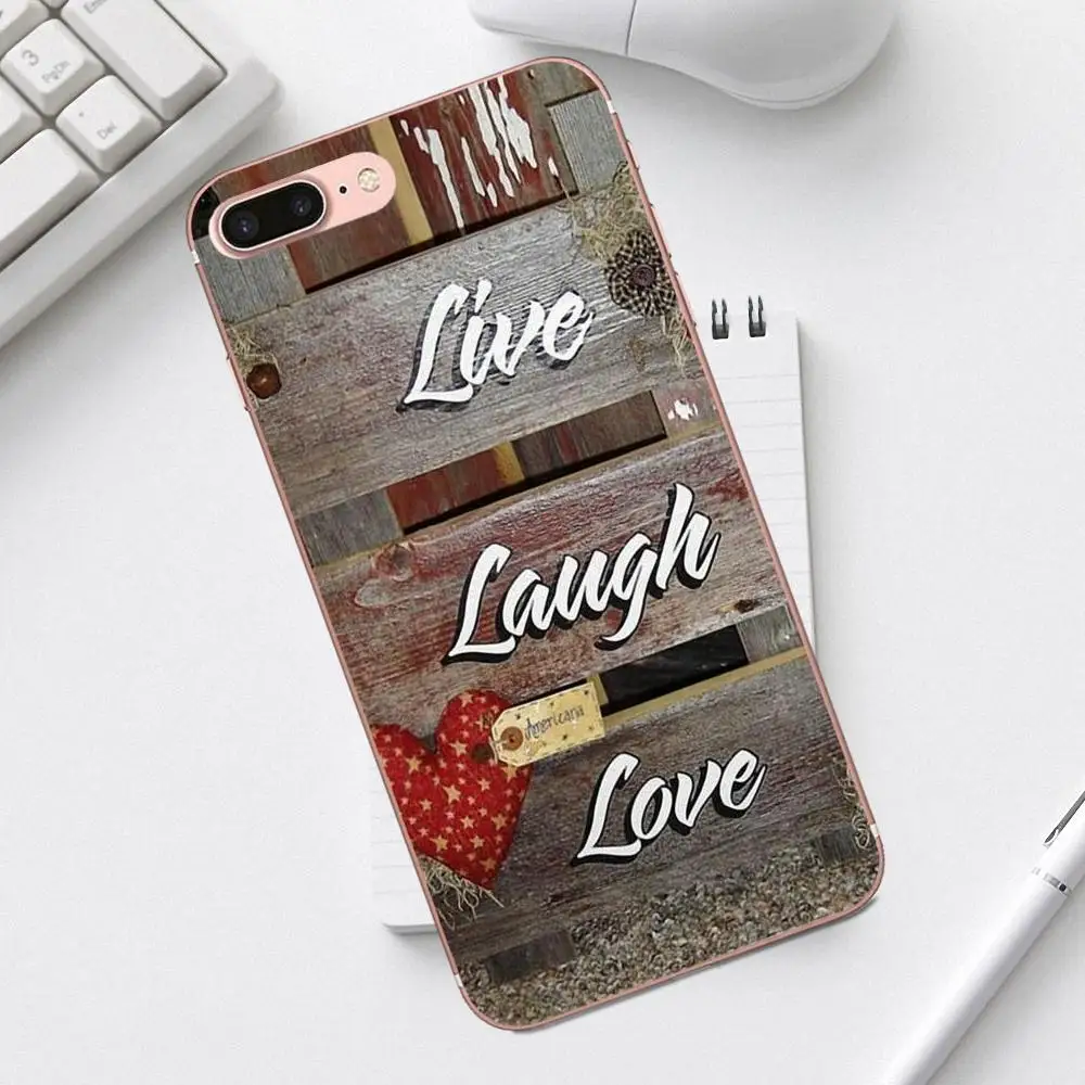 Qdowpz 2018 Live Laugh Love Thin Flexible For Galaxy Alpha Core Prime Note 4 5 8 S3 S4 S5 S6 S7 S8 S9 mini edge Plus | Мобильные