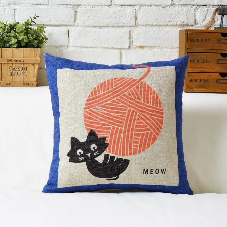 Кошка котята маленькие животные литературные милые Мультяшные Животные Хлопок