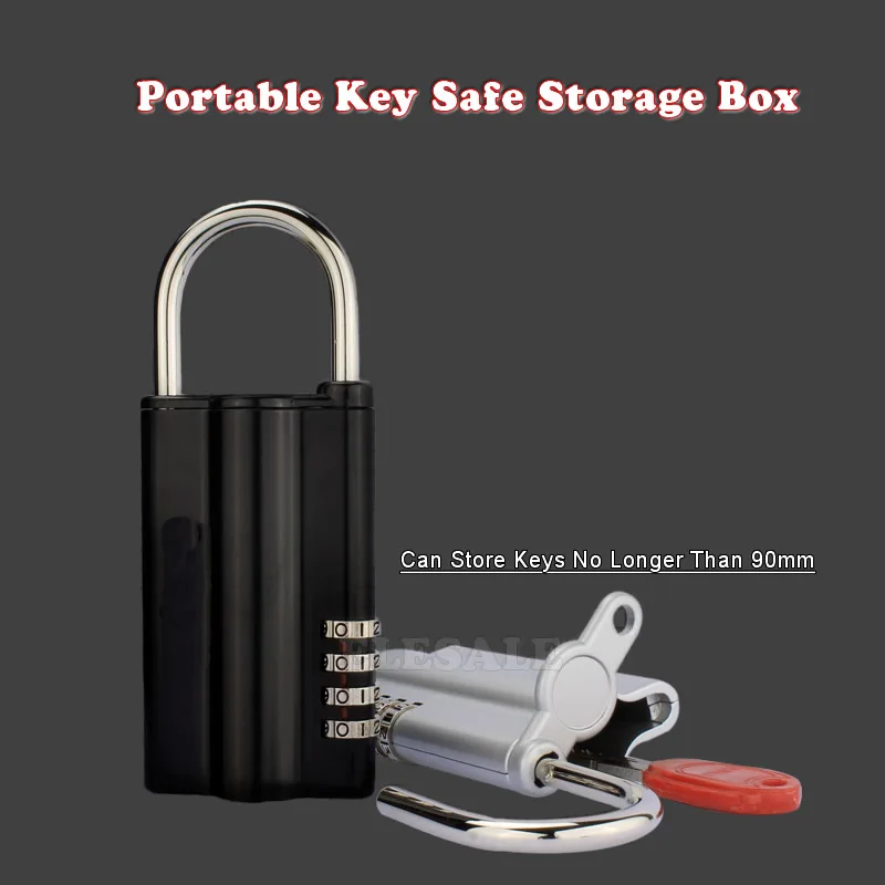 

New Key Safe Box With Combination Lock Spare Key Safe Storage Organizer Box 4-digital Password For Home Office Carvan Use