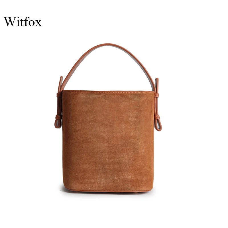 Сумка мессенджер WITFOX из натуральной кожи с двусторонней строчкой винтажная мини