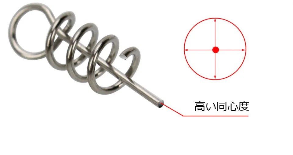 WALK FISH 1.5CM 3.5CM Fishing Hook Centering Pins Spiral Fishing bait Steel Spring Crank Lock for Soft Lure Fishing Accessories