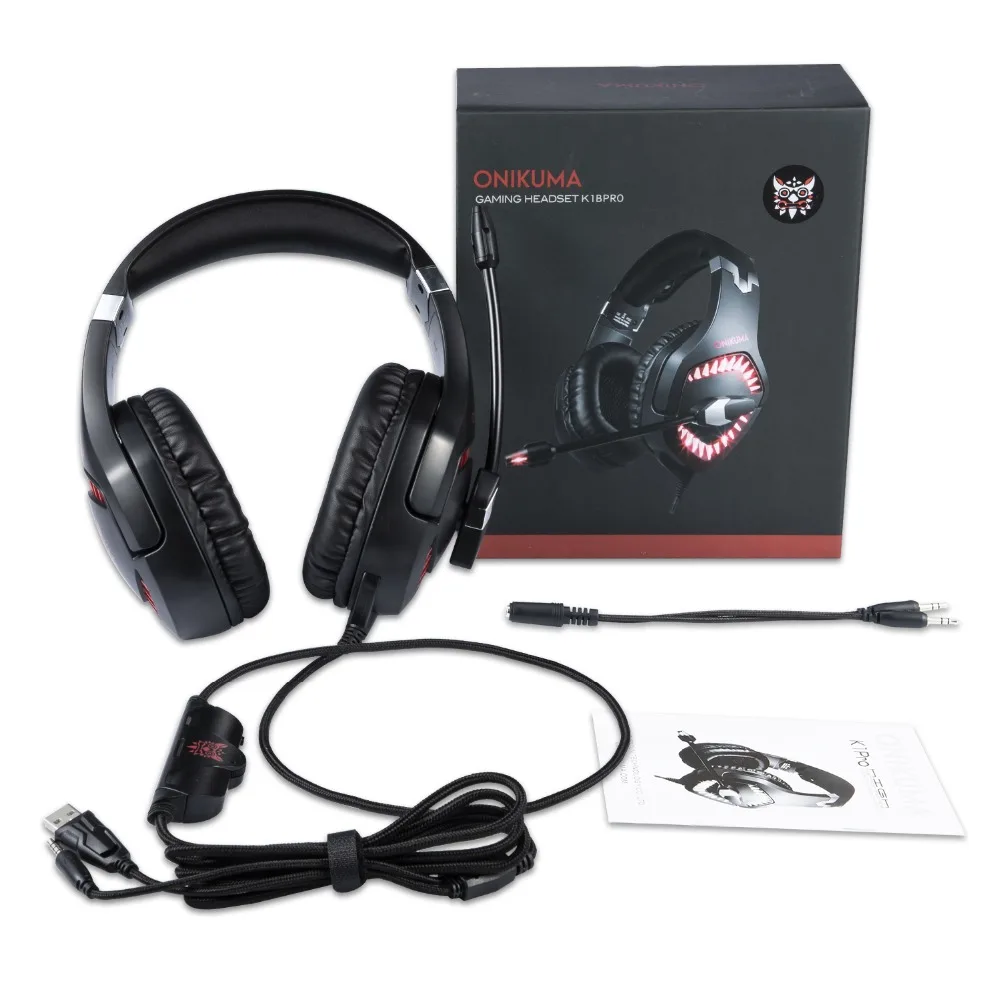 ONIKUMA K1 Pro PS4 игровая гарнитура ПК стерео наушники с гарнитурой шлем микрофоном