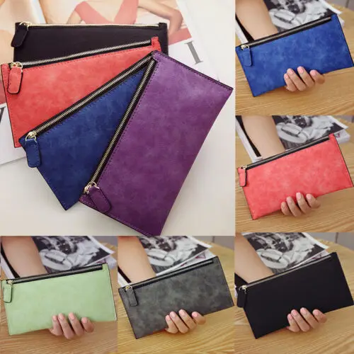 Модный женский клатч из искусственной кожи сумка кошелек Длинный для карт чехол