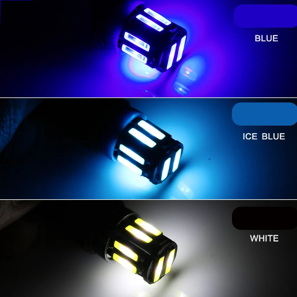 Carsty 4 шт. T10 светодиодный светильник 7020 SMD чип 194 168 для номерного знака интерьерные