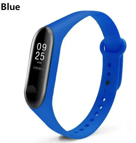 Blue Ремешок mi Band 3 4 для Xiao mi band 3/4 ремешок для часов mi 3 4 pulsera correa mi band 3/4 сменный силиконовый браслет - Цвет: Blue