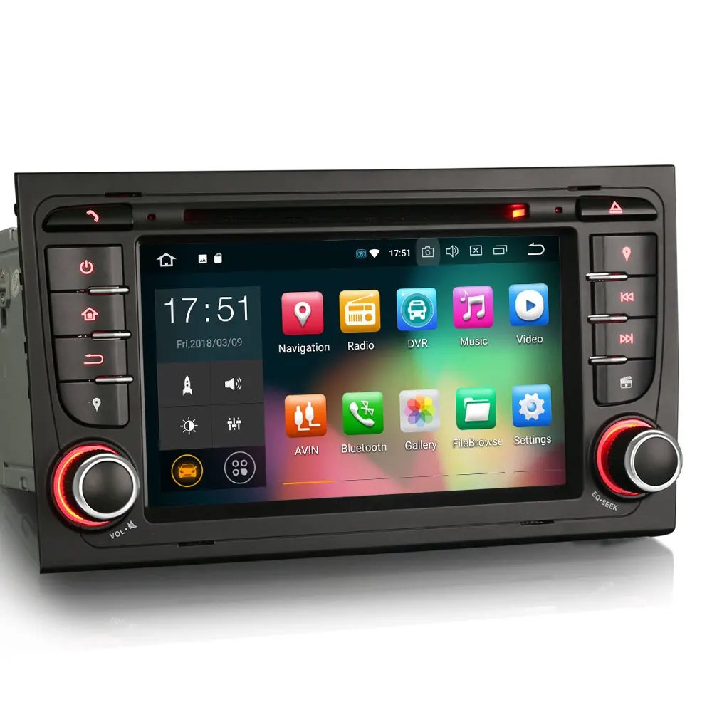 Erisin ES7878A 7 "Android 8 0 Автомобильный GPS радио DVR DAB + DVD для AUDI A4 S4 RS4 B7 B9 SEAT