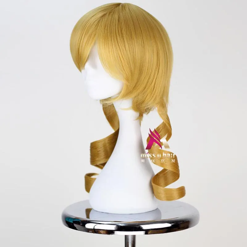 Парик для косплея из японского аниме Puella Magi Madoka Magica желтый парик Tomoe Mami волнистые