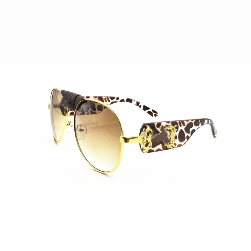 Tea lens Leopard leg Новые солнцезащитные очки для женщин, фирменный дизайн, солнцезащитные очки, модные, высокое качество, Ретро стиль, солнцезащитные очки для мужчин, стиль пилота, уличная уф400 ОЕМ - Цвет линз: Tea lens Leopard leg