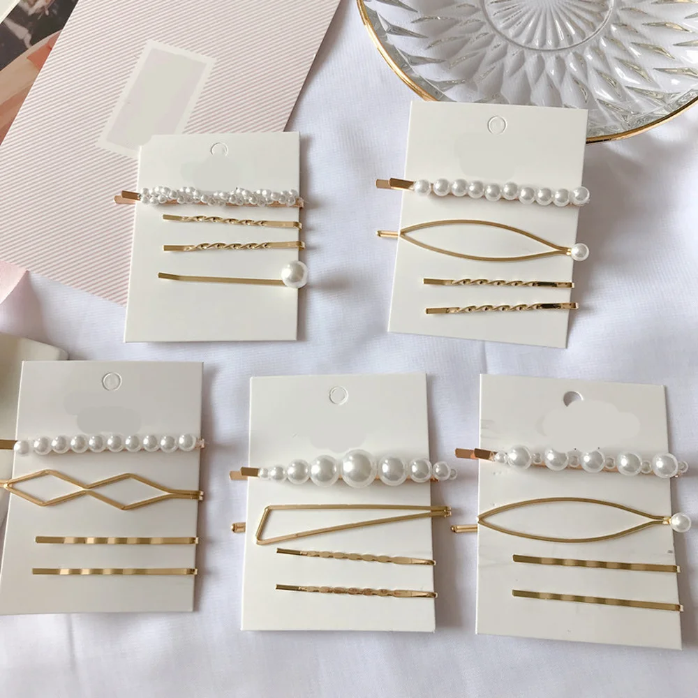 Аксессуары для волос 2019 простая заколка с бантом Love Pearl боковая набором слов
