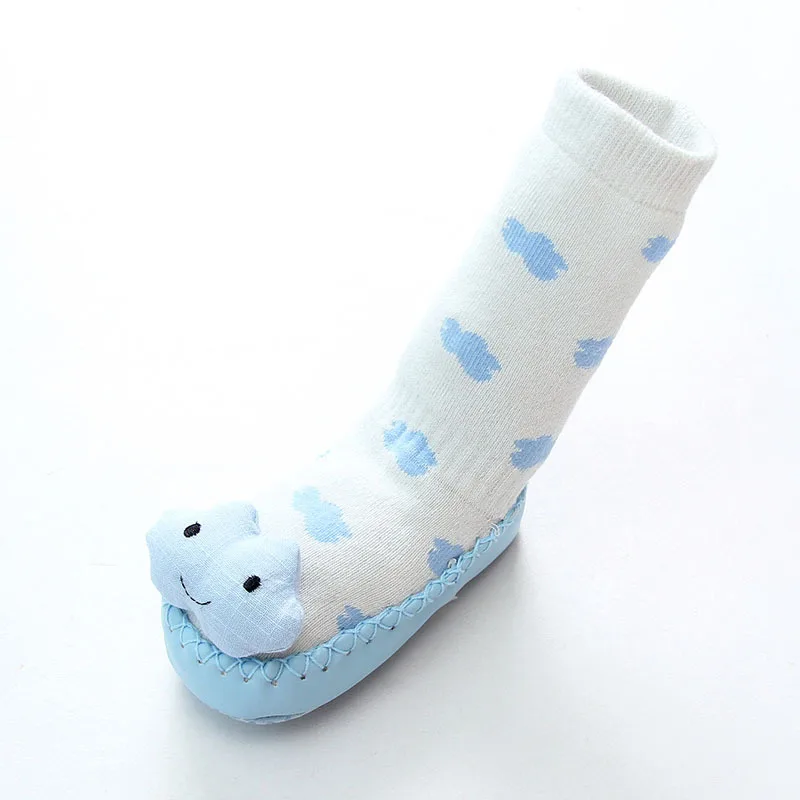 Joyo Roy Baby Girls Boys Sock With Rubber Soles Winter Toddler Floor Anti Slip Infant Newborn Cartoon Warm Terry Shoe | Детская одежда