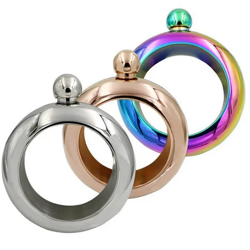 3 5 унций/100 мл браслет фляга серебро/Радуга/медь класс нержавеющая сталь высокое